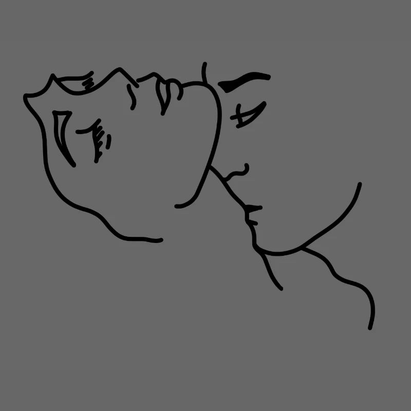 Baiser l'amour du cou