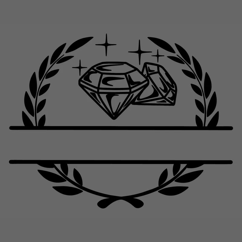 Diamond in laurel wreath