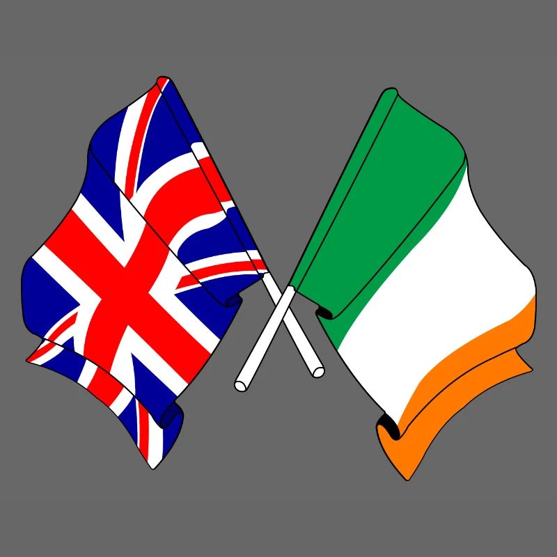 Drapeau de l’Angleterre et drapeau de l’Irlande