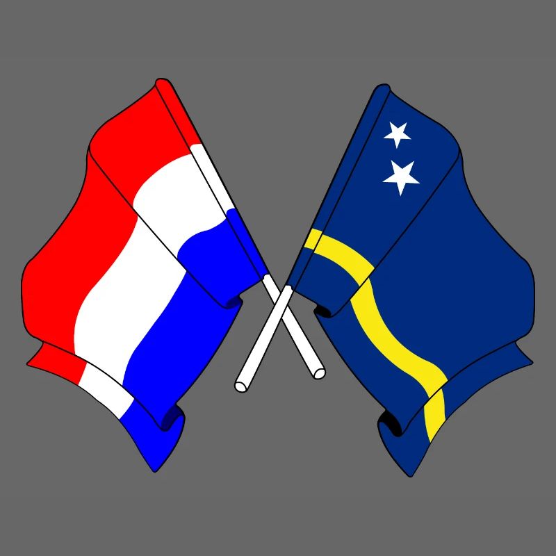 Drapeau des Pays-Bas et drapeau de Curaçao
