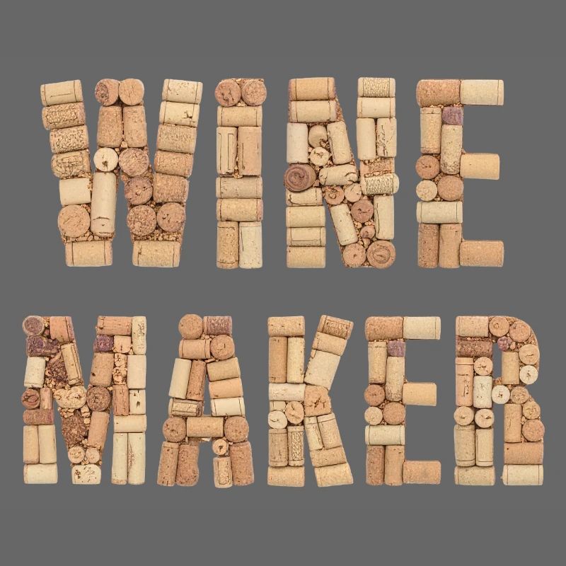 Winemaker – Real Cork Lettering Design