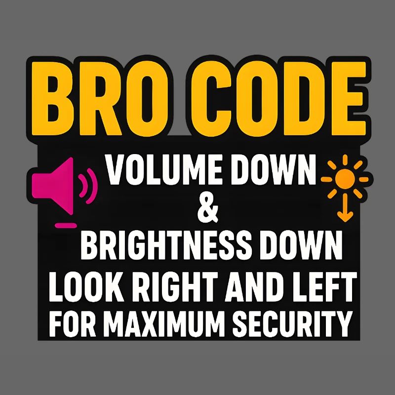 Code bro volume vers le bas Regarde à droite à gauche, drôle