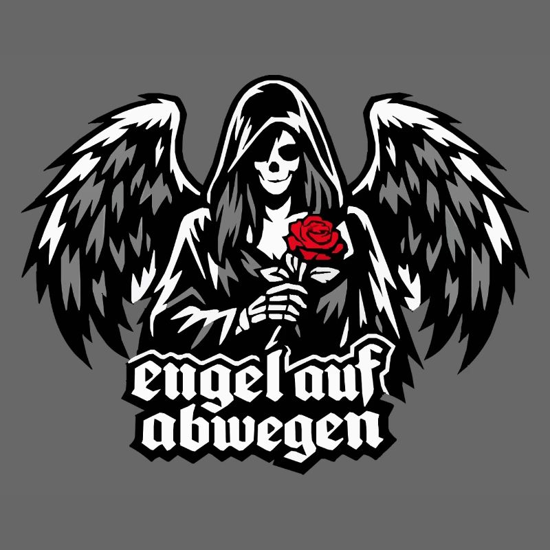 Engel auf Abwegen mit Rose "Todesengel"
