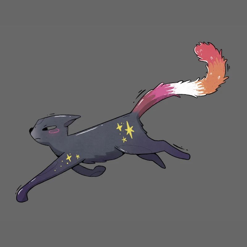 Cute cat lesbian pride