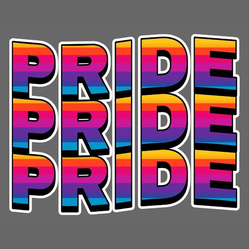 Pride Regenbogen Schriftzug