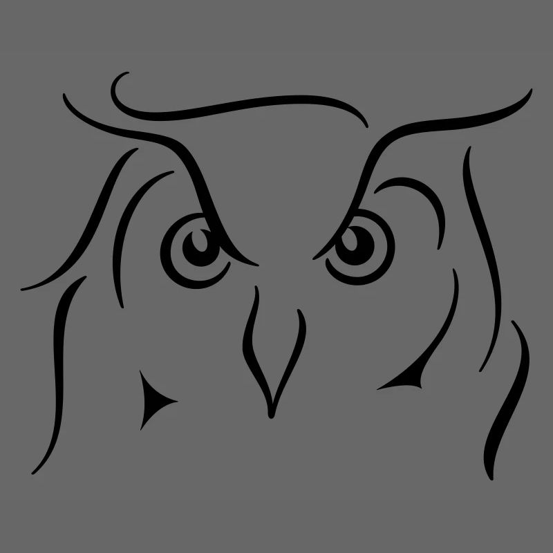 Uhu - Strichzeichnung Geschenkidee Geschenk