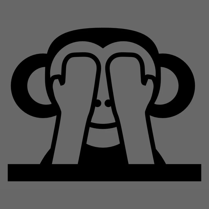 3 Wise Monkeys See Nothing Keeps Eyes Hidden