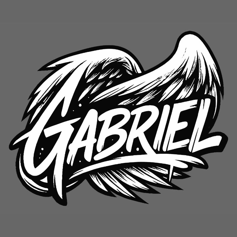 Erzengel Gabriel | Einfacher Graffiti-Stil