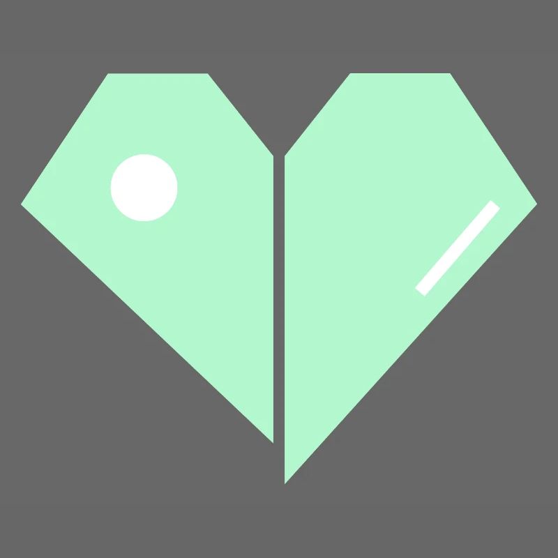Mint Herz Split Minimalist