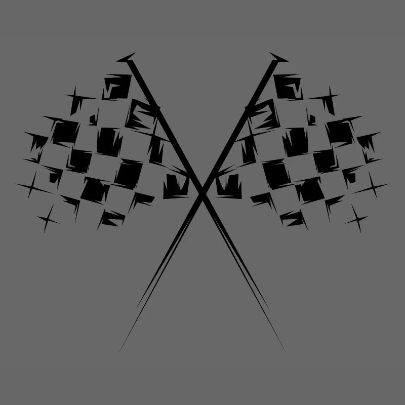 Icône du drapeau de course Illustration Icône du drapeau à damier