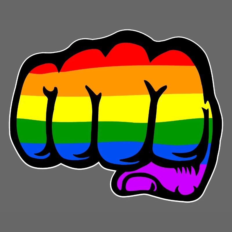 Hand Faust Regenbogenflagge