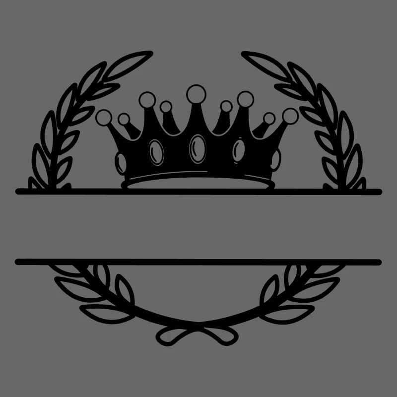 Lorbeerkranz mit Krone