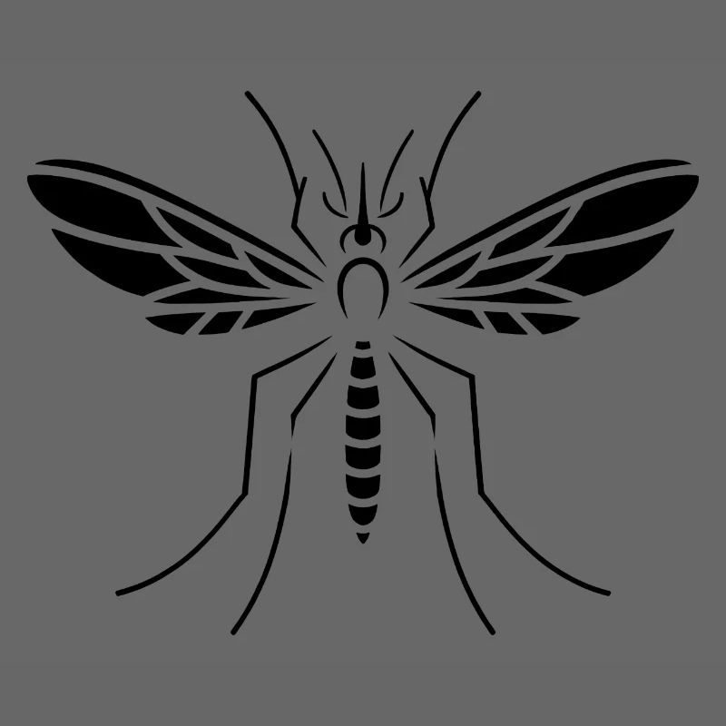 Conception minimaliste de silhouette d’insecte moustique