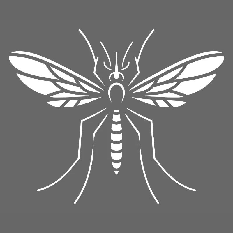 Conception minimaliste de silhouette d’insecte moustique