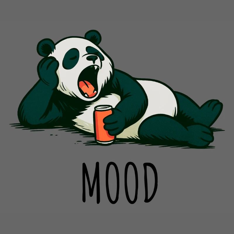 Panda décontracté avec design de boisson
