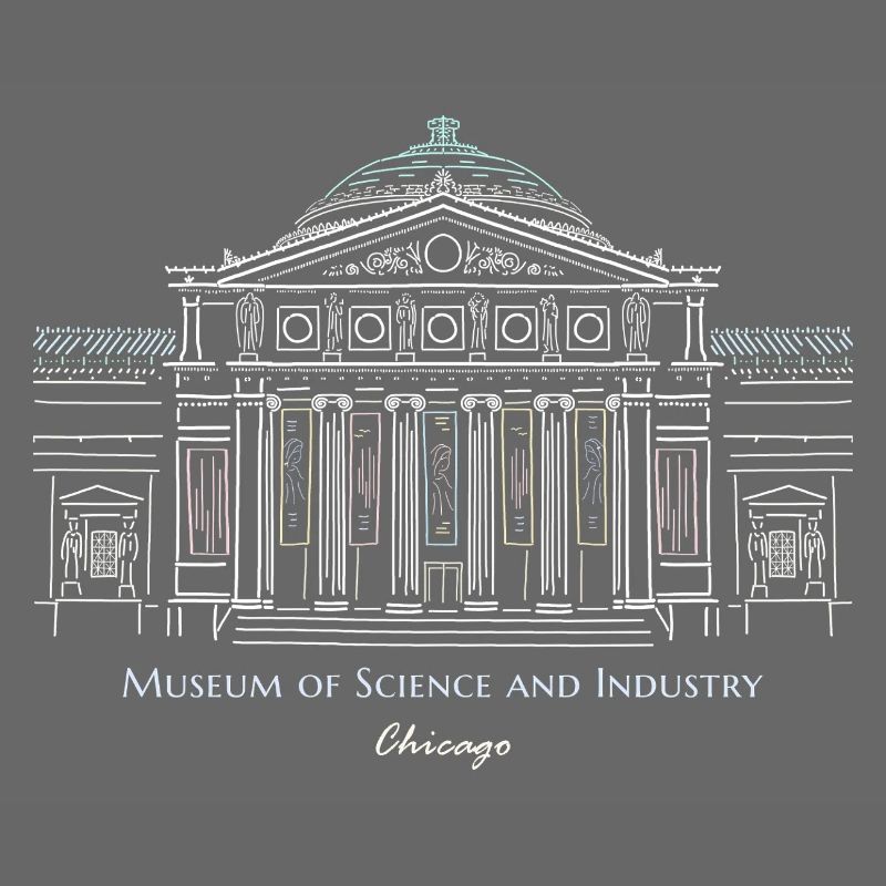 Musée des Sciences et de l’Industrie de Chicago, dessin à la main