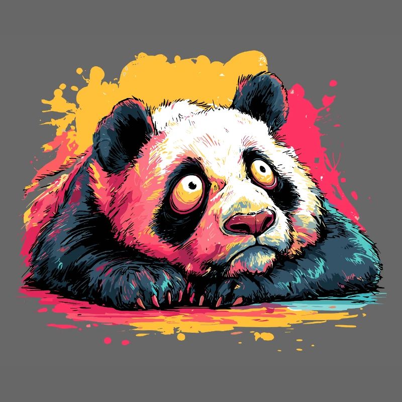 Panda Dream View Paint Splash