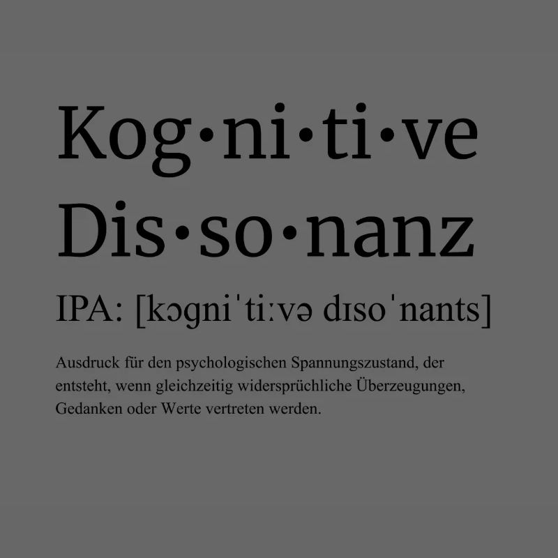 Dissonance cognitive