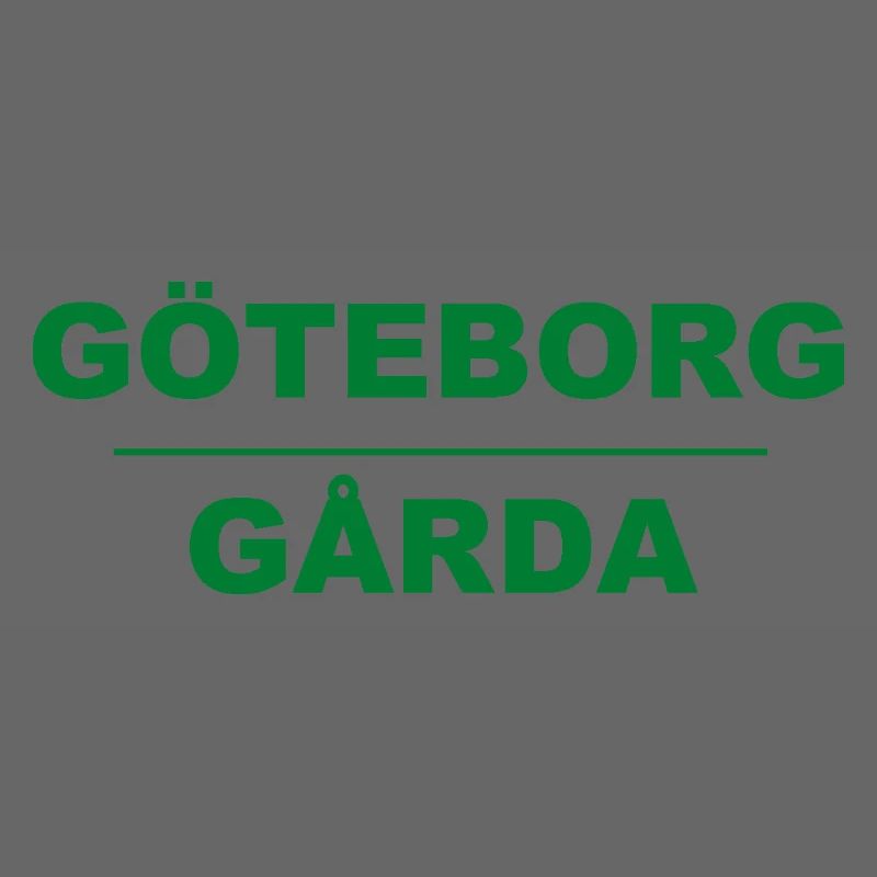Göteborg Gårda – Design vert-noir