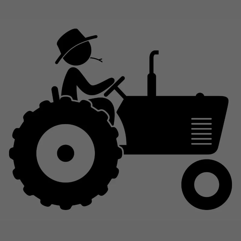 Bauer auf Traktor