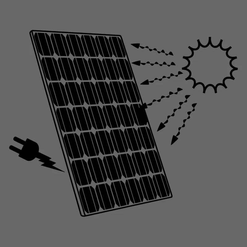 Solar panel with sun