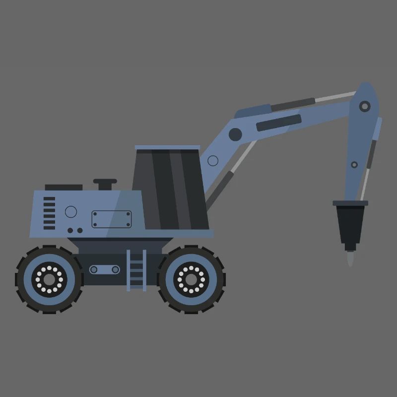 Bagger mit Hammer