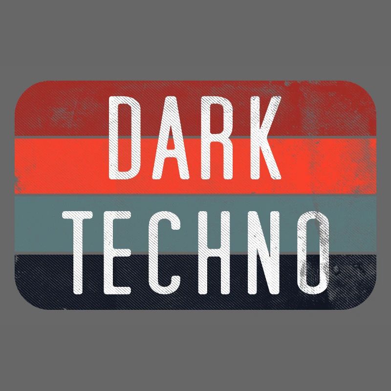 Dunkles Techno-Retro-Logo T-Shirt