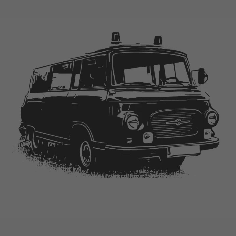 Barkas with blue light