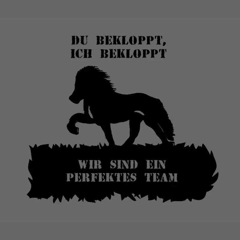 Spruch 11 mit Pferd 1 schwarz