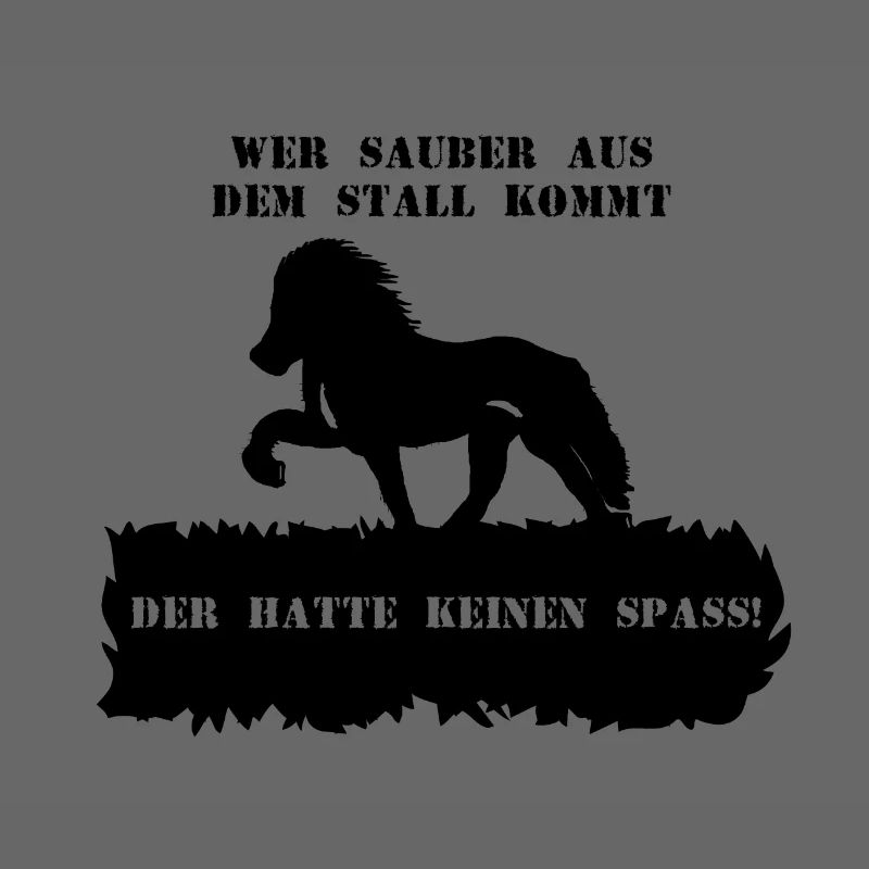 Spruch 7 mit Pferd 1 schwarz