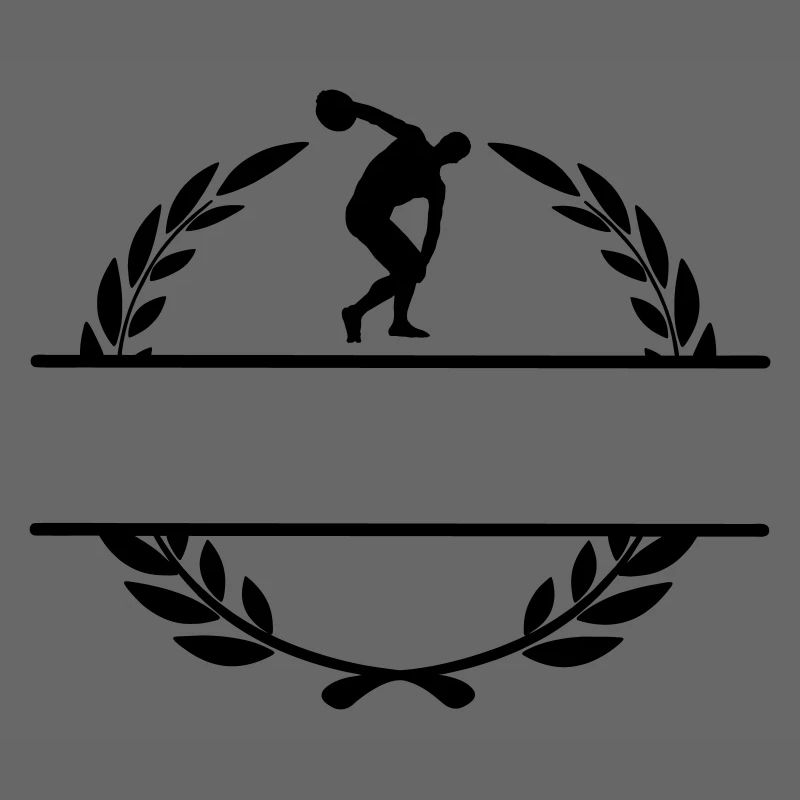 Discus thrower in laurel wreath