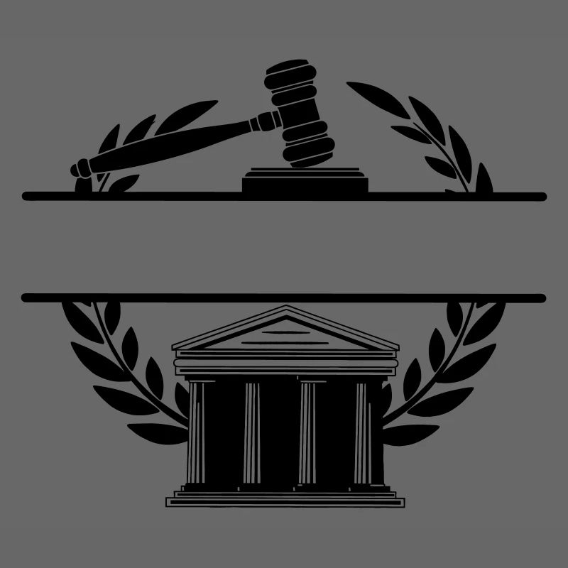 Lawyer monogram courthouse