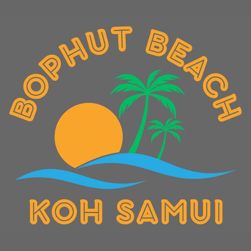 Palmier du coucher de soleil de la plage Koh Samui