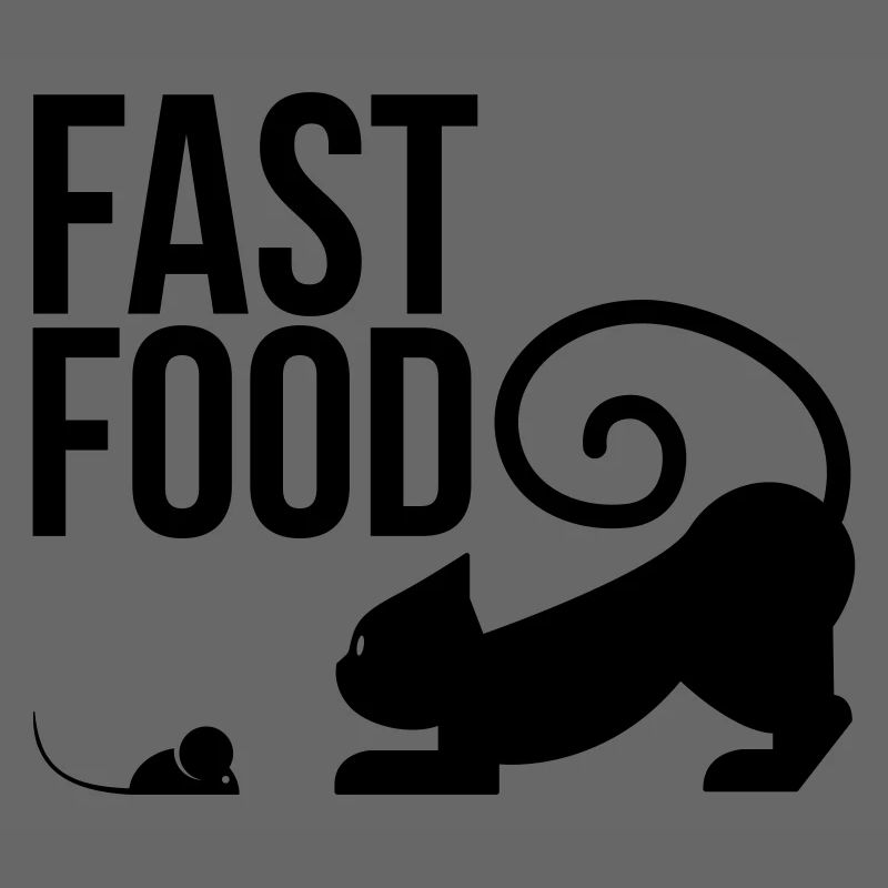 restauration rapide - chat avec la souris