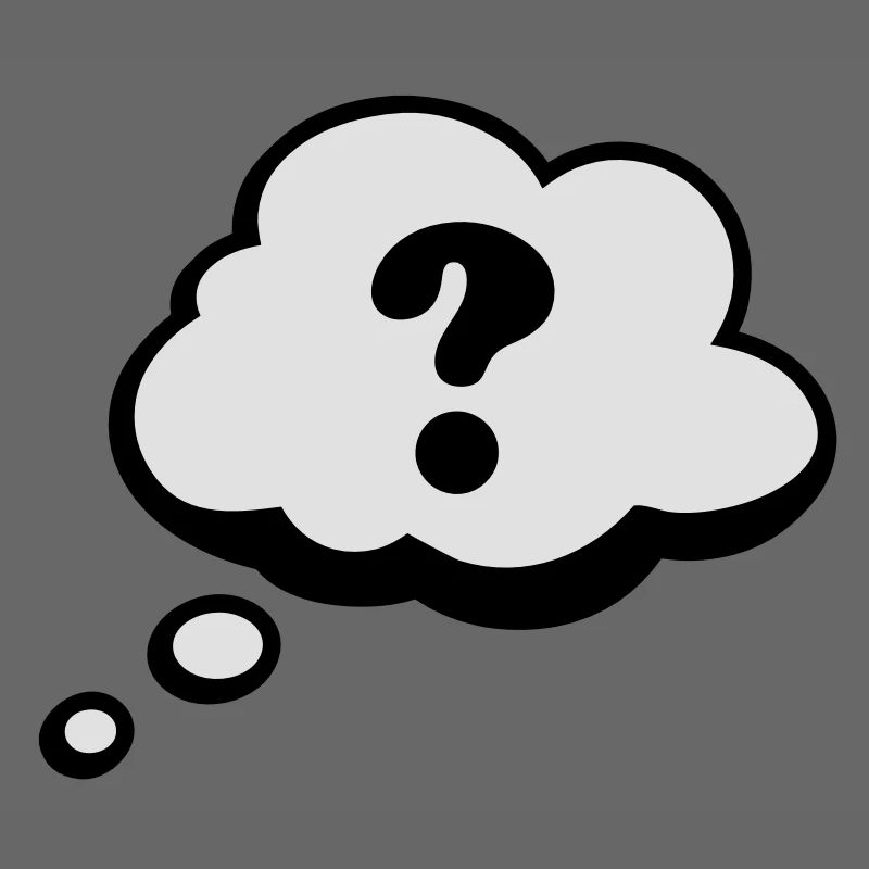 Comic speech bubble question mark