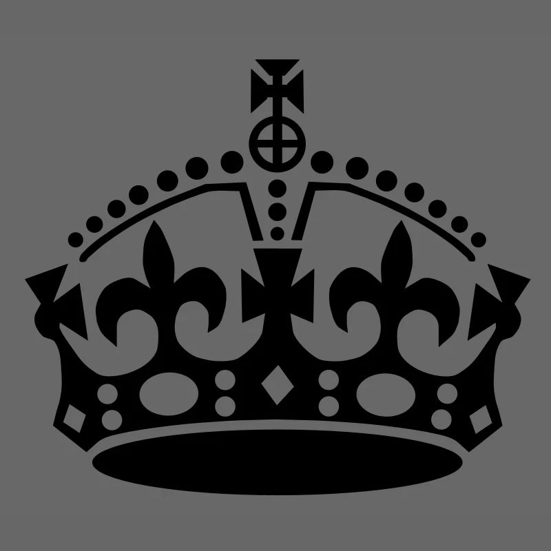 keep calm and carry on crown vector
