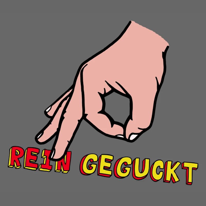 Comic-Hand Zeigefinger mit Retro Text