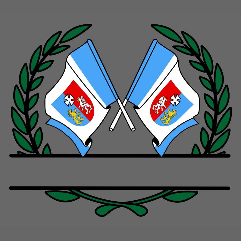 Drapeaux Subcarpathia couronne de laurier bannière