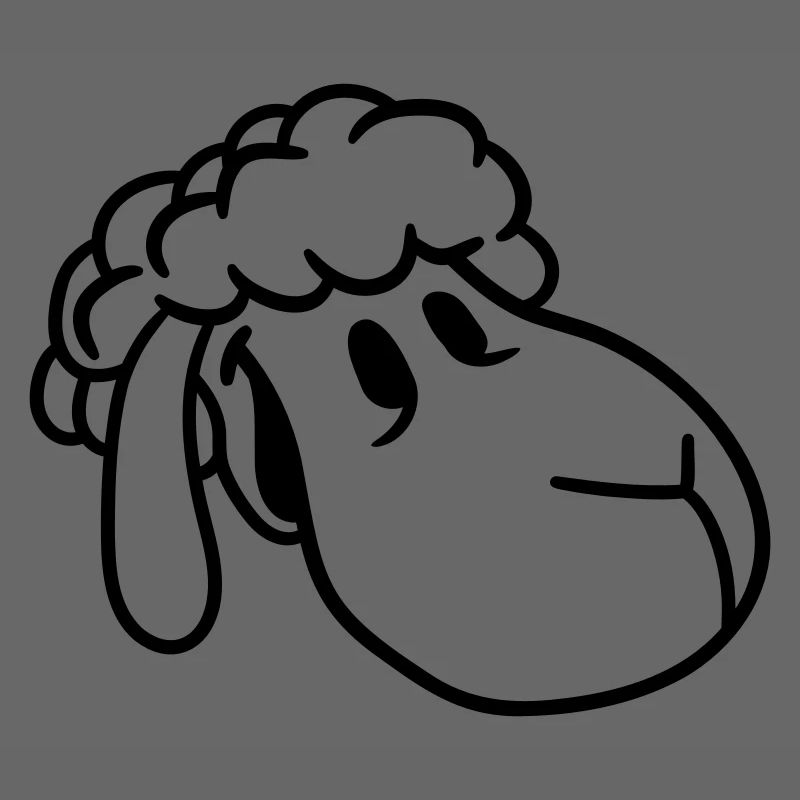 Sheep Face Head Cute Cute Lamb Cool Comic