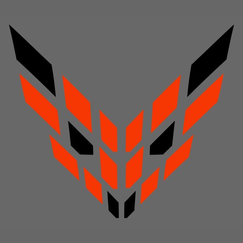 Fuchs Rotfuchs Abstraktes Logo Cool Böser Blick