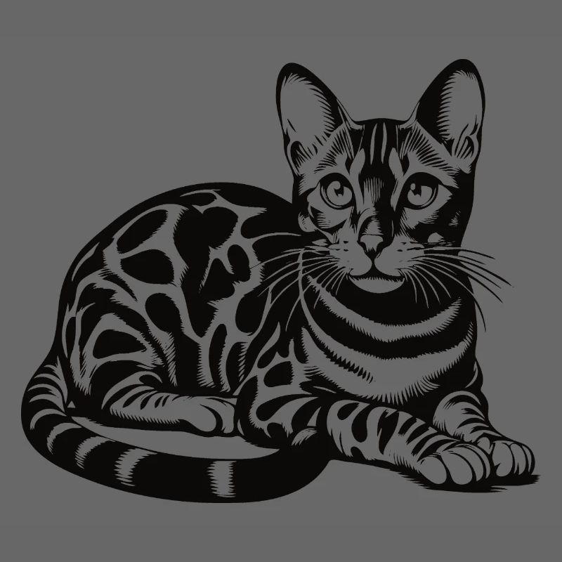 Conception de chat Bengal - sauvage, belle et unique
