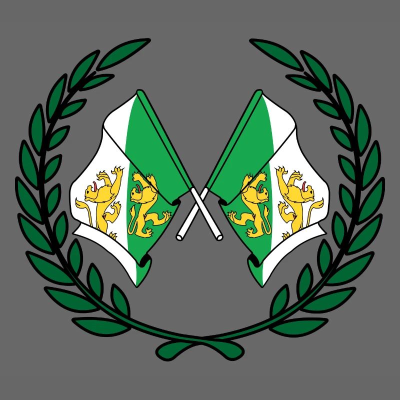 Drapeaux du comté de Thurgovie Suisse couronne de laurier