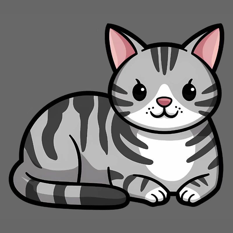 Grau getigerte Katze
