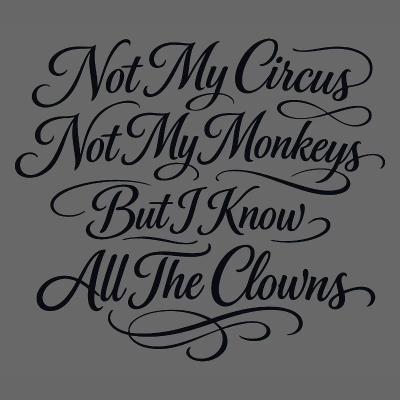 Pas mon cirque, pas mes singes, je sais