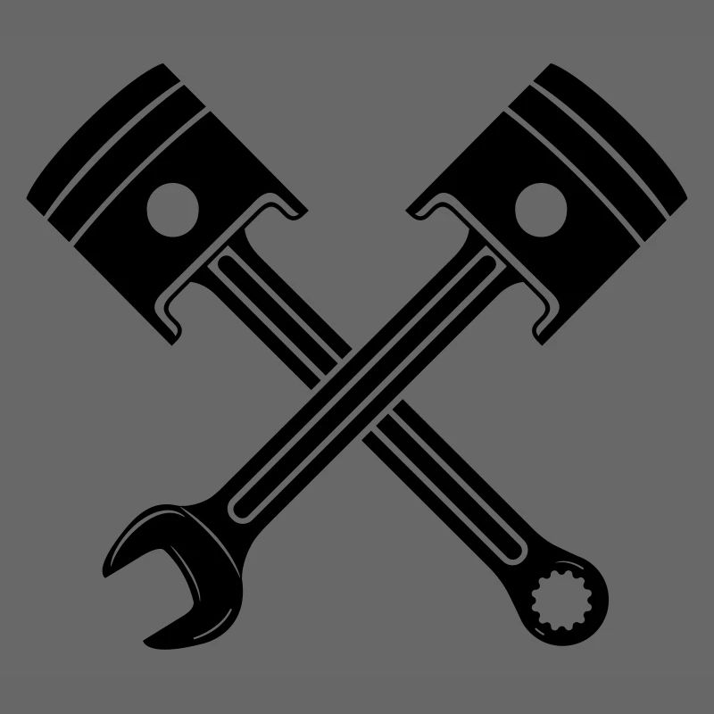 Clé de piston du moteur croisée