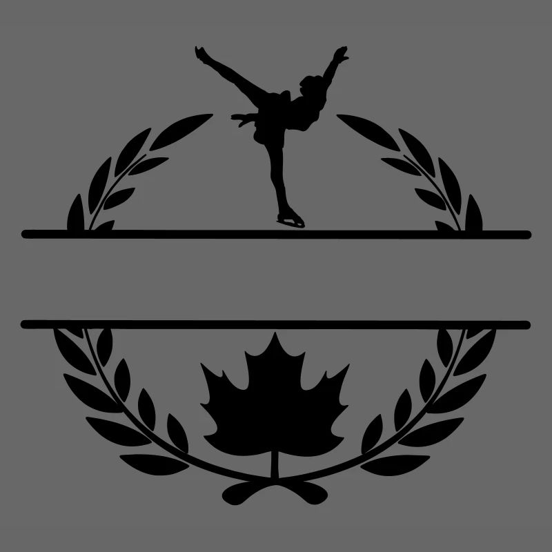 Canada maple leaf figure skating laurel wreath