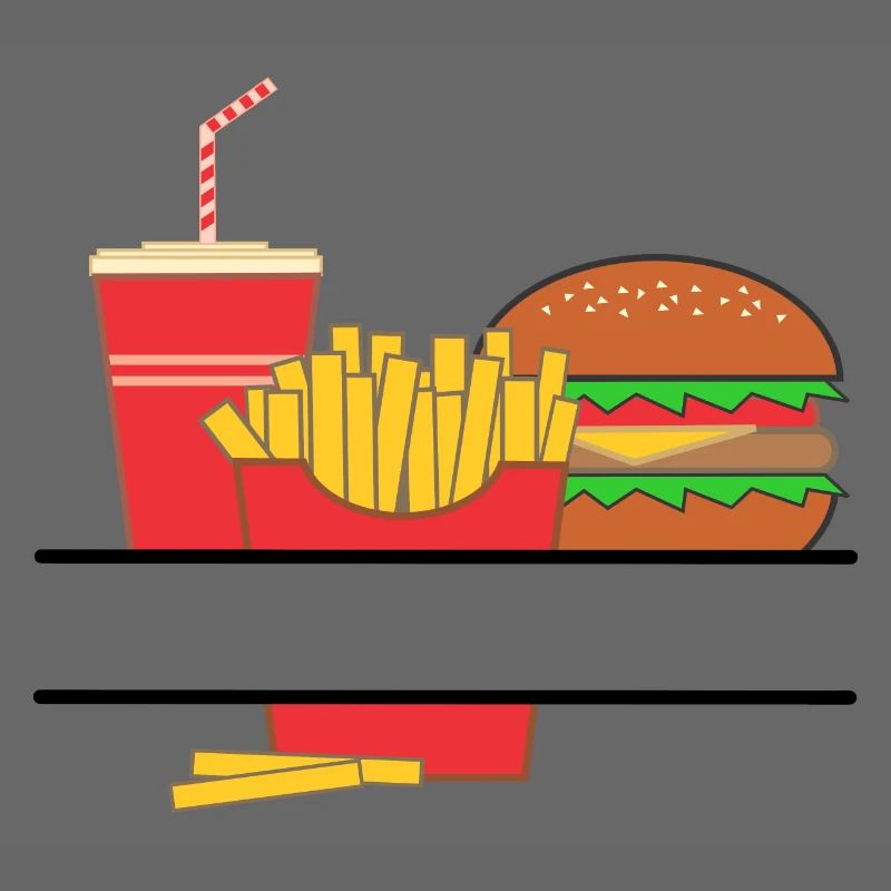 Pommesbuden-Logo oder Restaurant-Emblem