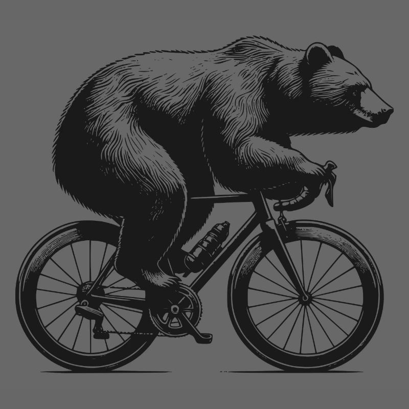 Radfahrender Bär