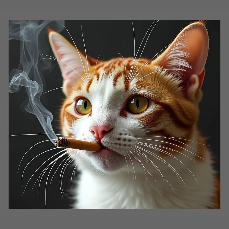Fumer Chat Génération Z Mème Chat Fumer