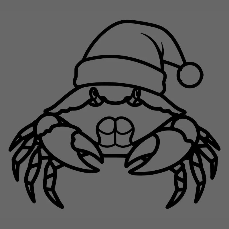 Weihnachtskrabbe Cartoon Illustration